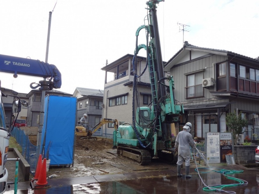 長岡市で二世帯住宅の工事が着工しました 