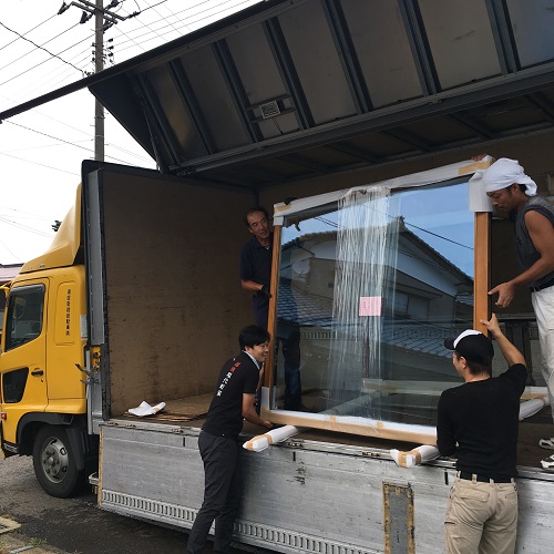 木製サッシが納品されました！秋葉区若蔵Ｓ仕様　新築工事