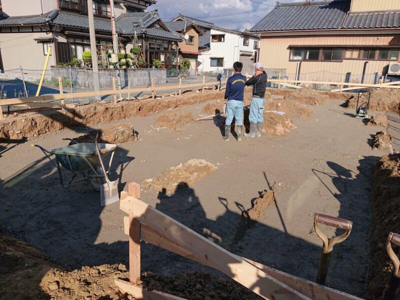 基礎工事着工です！【五泉市WAKURASの家 現場レポート】