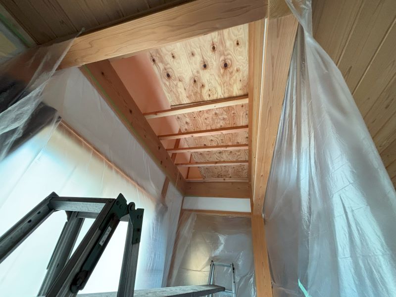 生活しながらの工事でも安心。しっかりと養生を行います。