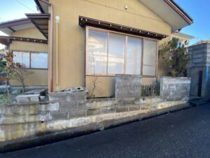 地震の影響で倒壊したブロック塀の現地調査を行ってきました。