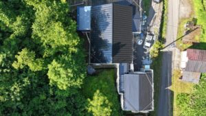 五十島　ゲストハウス　ドローン　上空写真　阿賀町