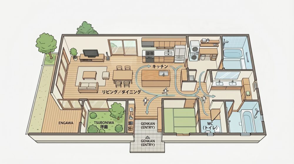 子育て世帯に人気！回遊動線で暮らしが変わる理由