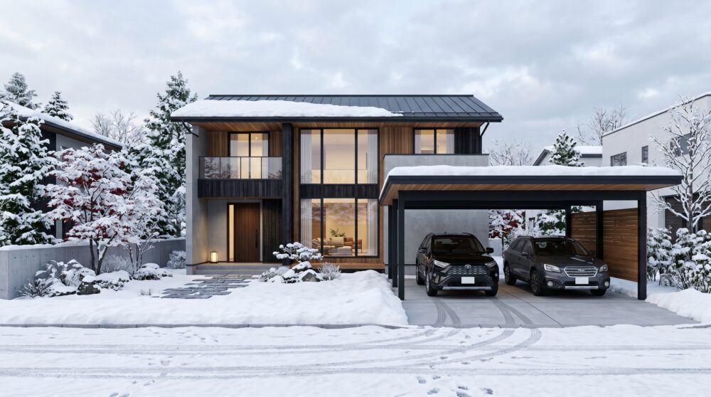 新潟の家づくりで失敗しないための雪対策｜外構と駐車場の考え方