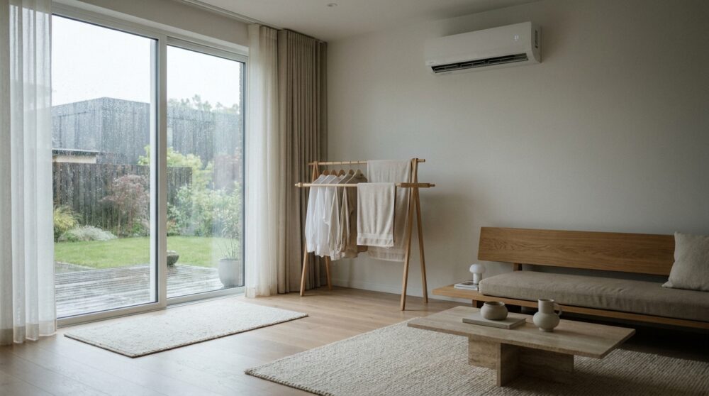【2026年最新】梅雨の部屋干し電気代を半減！エアコン「2つの除湿」の正しい選び方とエコな裏技