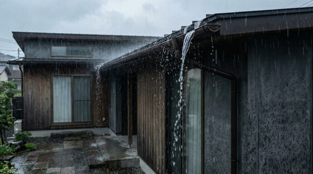 【DIY・メンテナンス】ゲリラ豪雨から家を守る！梅雨の晴れ間にやるべき「雨どい」安全チェックと掃除法