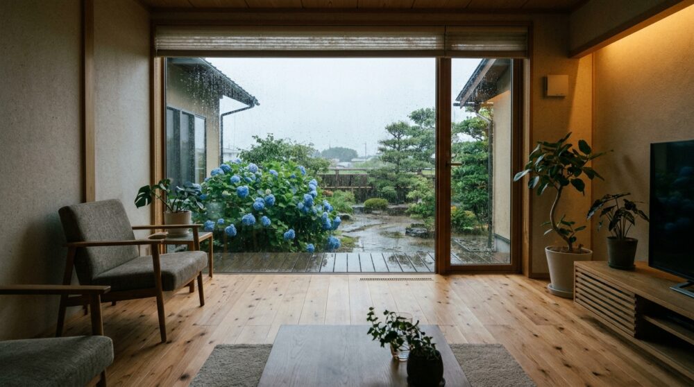 【建築技術】梅雨のジメジメを乗り切る！「ビニールクロス」と「和紙壁・漆喰」の圧倒的な調湿性の違い