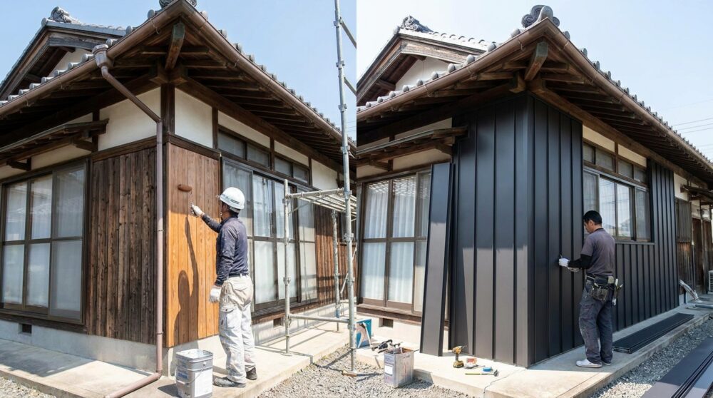 どっちがお得？外壁リフォームの「塗り替え」と「ガルバリウム鋼板カバー工法」の費用対効果を比較