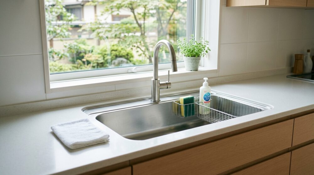 夏のキッチンのイヤな臭いをシャットアウト！排水口の「ワントラップ」の仕組みと、10分でできる重曹×クエン酸の発泡セルフ洗浄