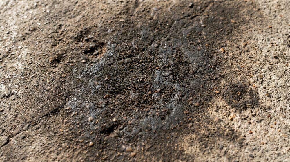大切な愛車と住まいを守る！ガレージ・カースペースの「コンクリート床の油染み」を家にあるモノで落とすセルフ洗浄DIY