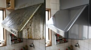 「換気扇のフードを強い洗剤でゴシゴシした結果、塗装が剥げた」これ、やりがちな失敗です。正しい洗い方を教えます。