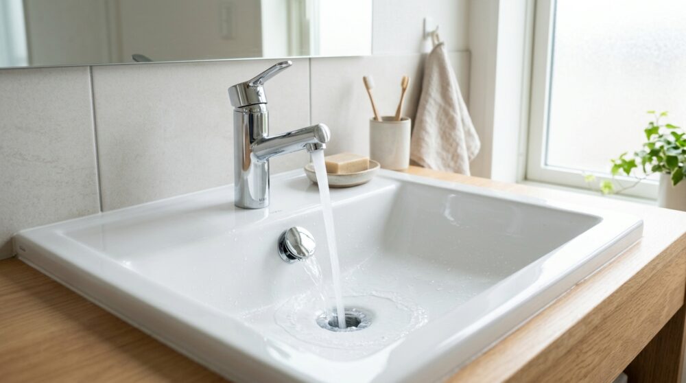 「洗面台の水の流れが遅くなった」は、99%排水栓の毛詰まりです。3分で解決します。