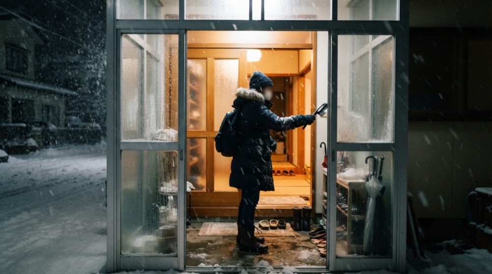 「玄関を開けたら猛吹雪が部屋に入ってきた」そんな経験、新潟で家を建てる人は必ず対策を考えてほしい