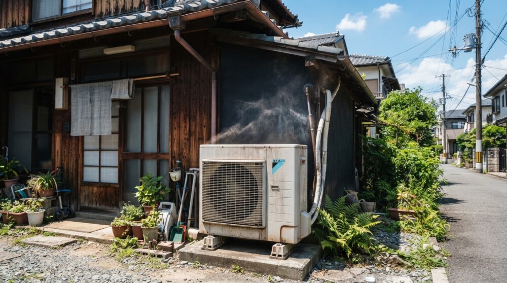 エアコンの設定温度を変えなくていいです。「室外機」を日陰にするだけで電気代が下がります