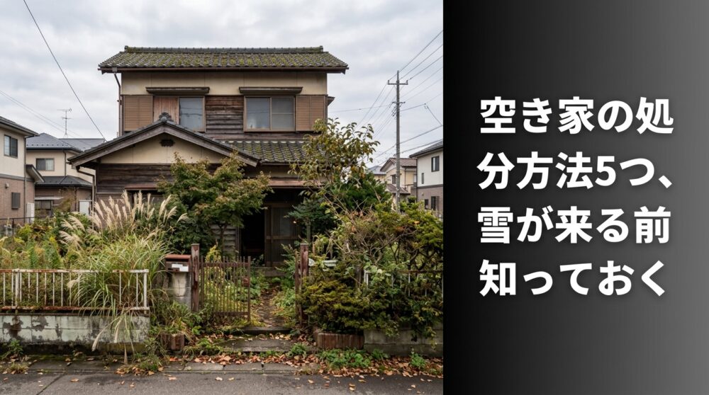5つの空き家の処分方法について。費用・税金・進め方を解説