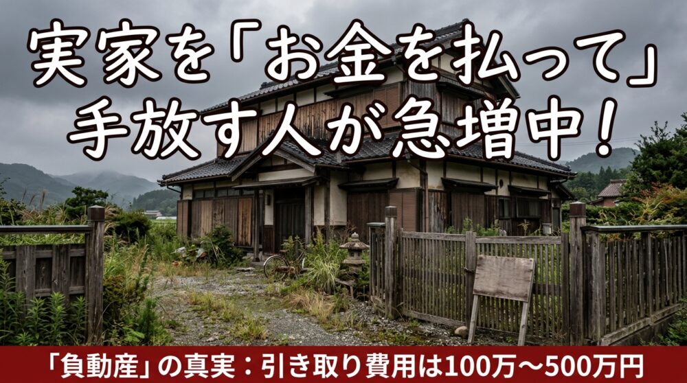 「お金を払って引き取ってもらう」実家が増えている。負動産の真実と、手遅れになる前にできること