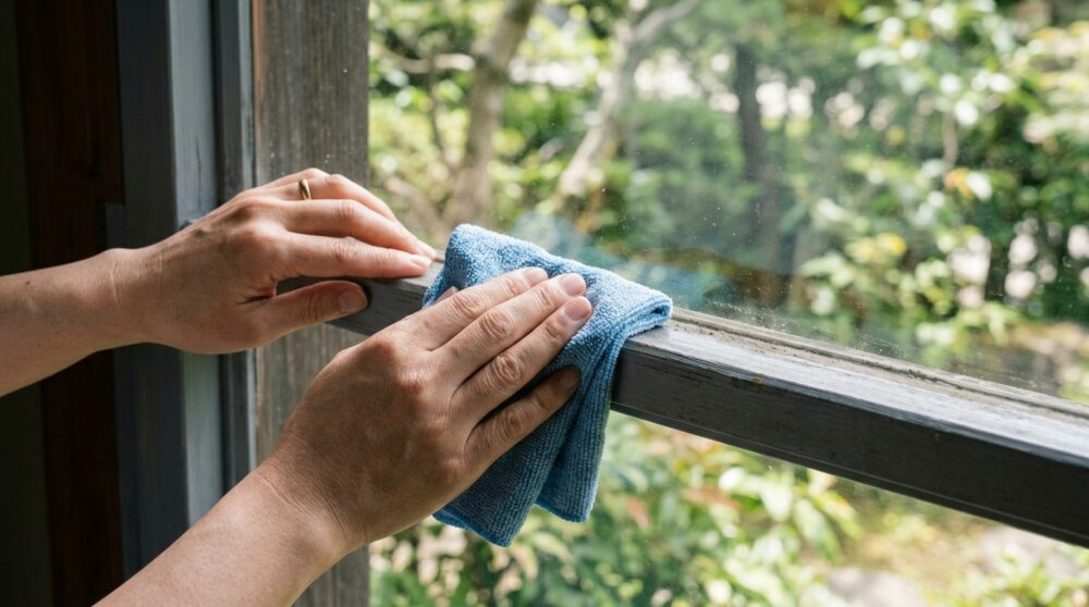 「サッシ枠をハードブラシでゴシゴシした結果、傷だらけになった」やってはいけないことと、正しい方法
