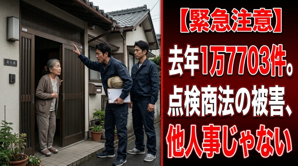 「屋根の点検に来ました」その言葉で去年1万7,703件の被害を生む。