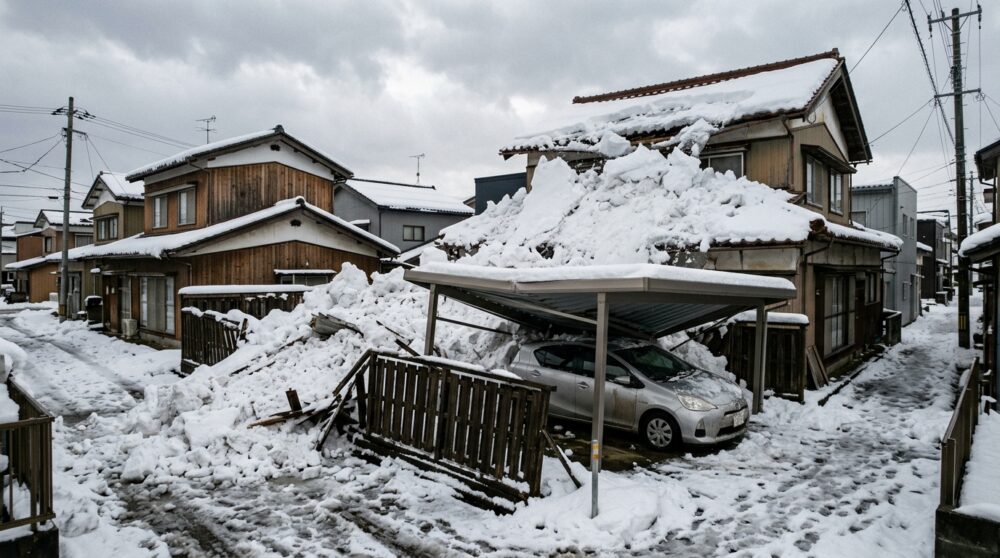 「空き家の屋根から雪が隣の家に落ちた」その瞬間から、あなたは損害賠償を請求される立場になります。