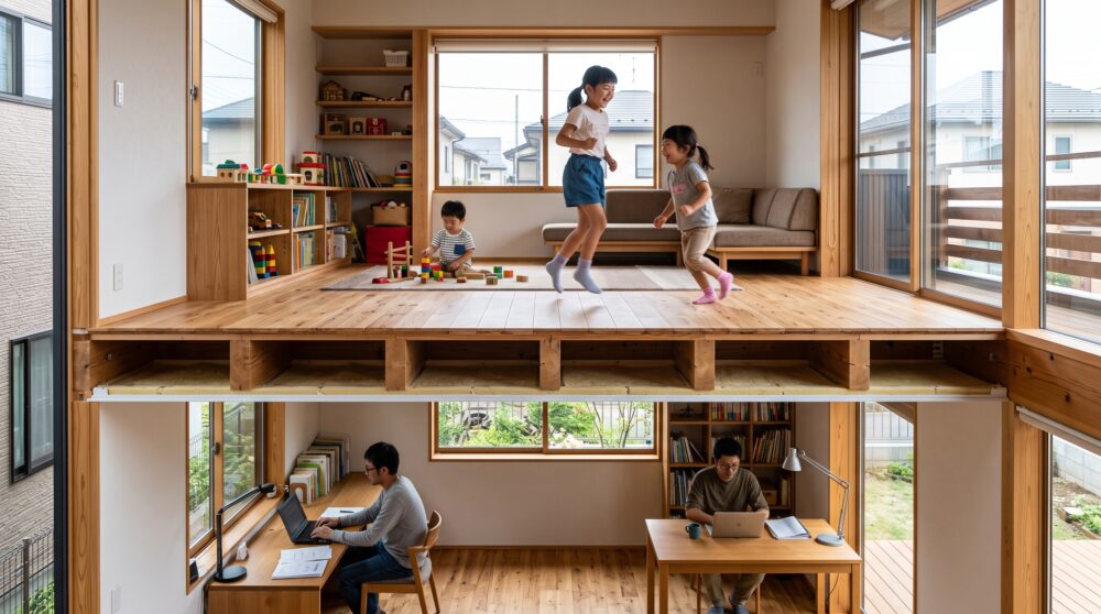 家の中の音、どこまで聞こえる？｜生活音を抑える間取りと建材の考え方