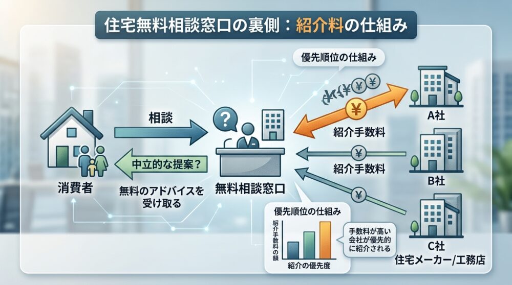 「無料相談窓口、中立です」その言葉を鵜呑みにする前に、仕組みを知って下さい。
