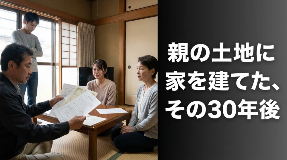 「親の土地に家を建てた」その一言が、何十年後かに家族を崩壊させることがある怖い話。