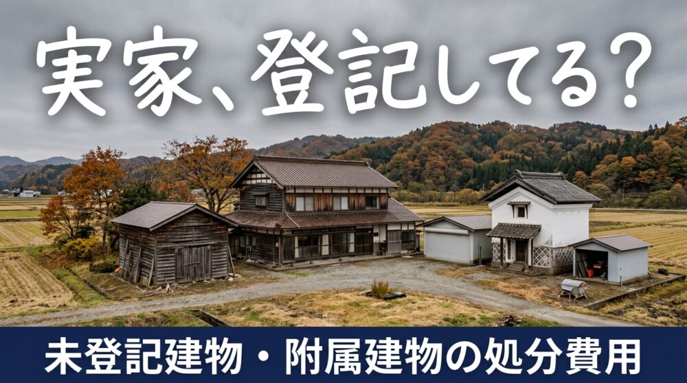 実家を売ろうとしたら「建物が登記されていません」。空き家処分で意外と多い未登記建物と、敷地に残る附属建物の費用の話