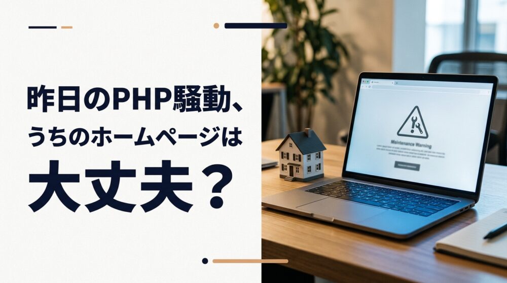 昨日の「PHP騒動」、住宅会社のホームページも他人事じゃなかった。中小企業のサイト運営で、あらためて確認したいこと