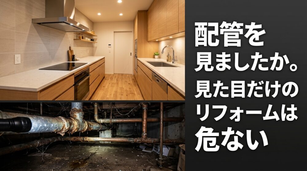 水回りのリフォーム、配管を見ましたか？見た目だけで決めると数年後に床を剥がすことになります。