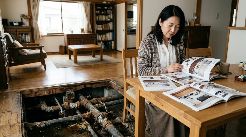 水回りのリフォーム、配管を見ましたか？見た目だけで決めると数年後に床を剥がすことになります。
