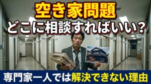 空き家の問題は、税理士にも司法書士にも弁護士にも不動産屋にも「一人では」解決できない。総合的に動ける人に頼むべき理由
