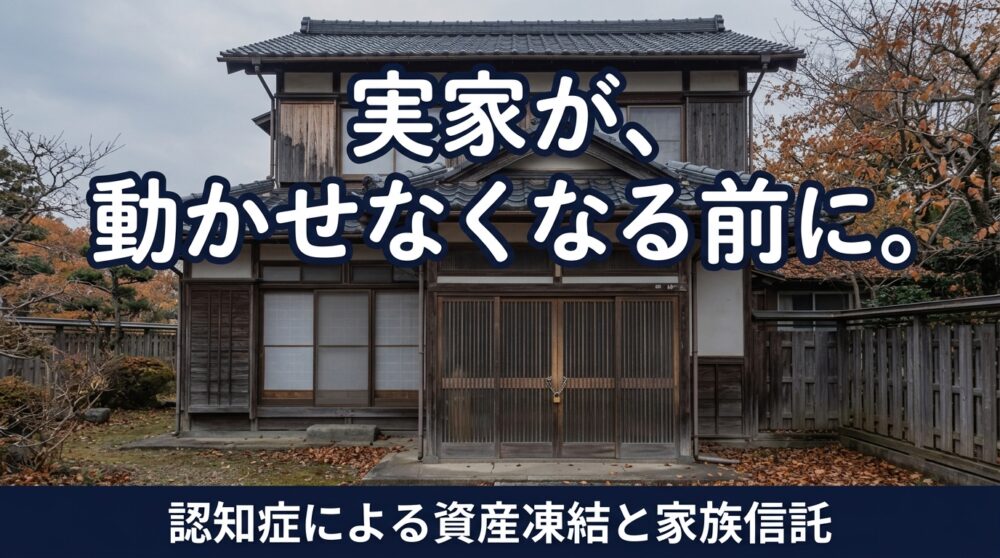 親が認知症になったら、実家は売れないし民泊にもできない。「資産凍結」を防ぐ家族信託の話
